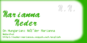 marianna neder business card